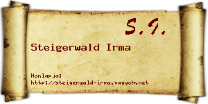 Steigerwald Irma névjegykártya